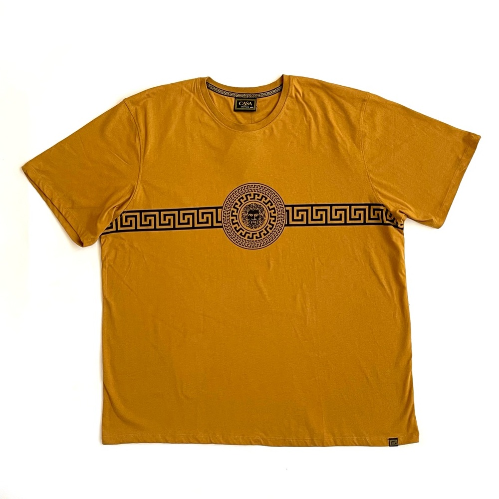 CASA MODA COUTURE T-Shirt Men's SIZE 4XL Or Pur Gold Medusa Logo Shirt Tee NWT - Picture 8 of 12